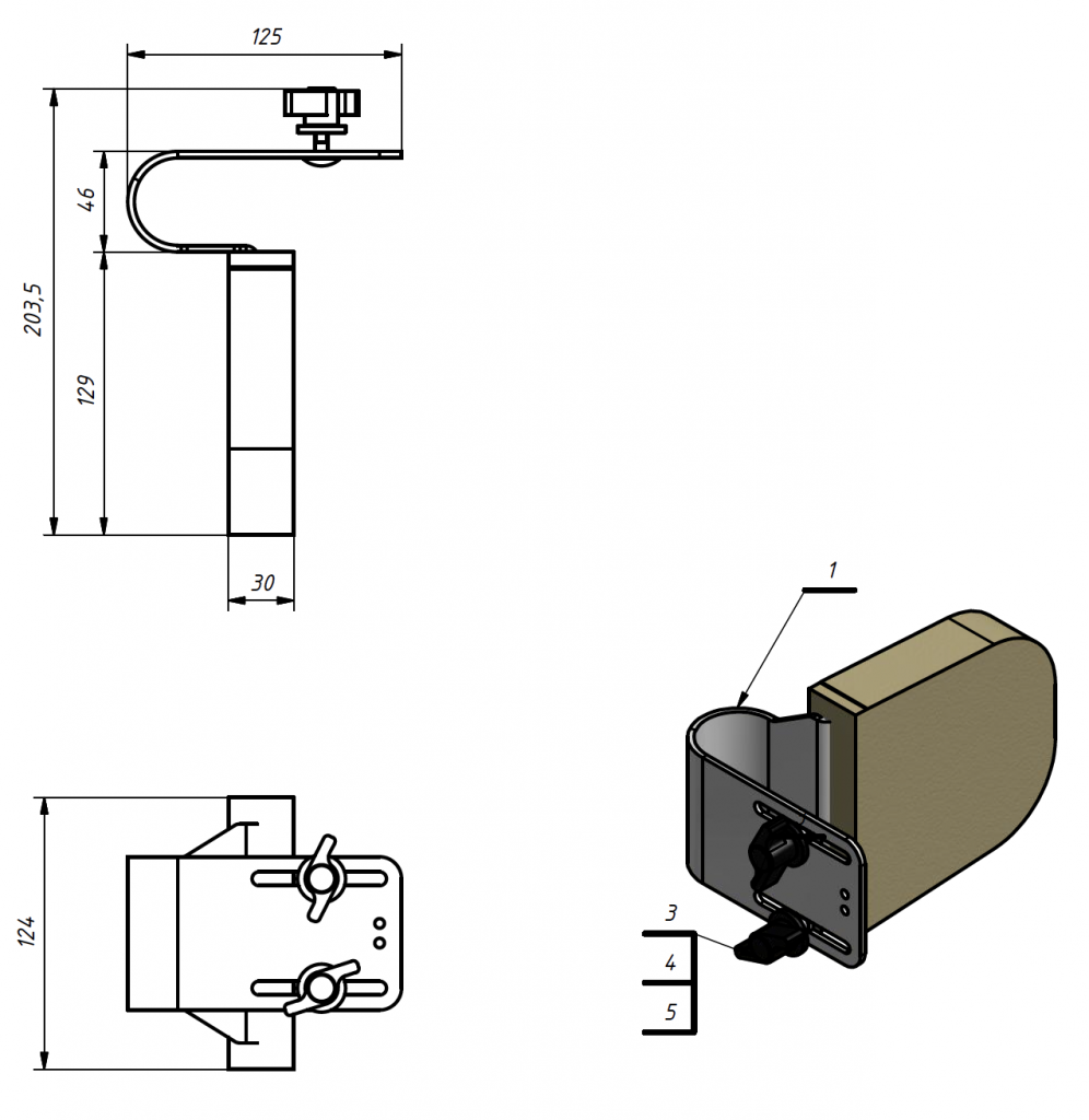 Medidas del Soporte de tronco Jordi - Rehagirona
